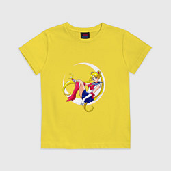 Футболка хлопковая детская Sailor Moon, цвет: желтый