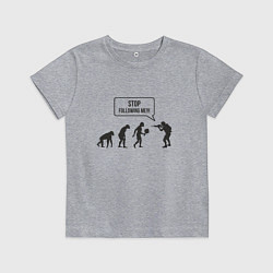 Футболка хлопковая детская CS GO спина Z, цвет: меланж