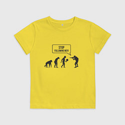 Футболка хлопковая детская CS GO спина Z, цвет: желтый