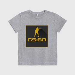 Футболка хлопковая детская CS GO Z, цвет: меланж