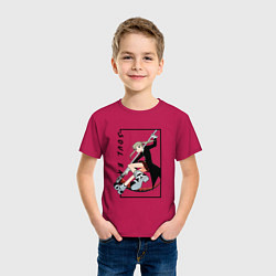 Футболка хлопковая детская Моя геройская академия, цвет: маджента — фото 2