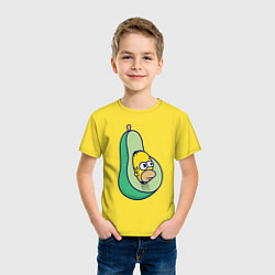Футболка хлопковая детская Гомер авокадо, цвет: желтый — фото 2