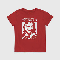 Футболка хлопковая детская WE HAVE A CITY TO BURN, цвет: красный