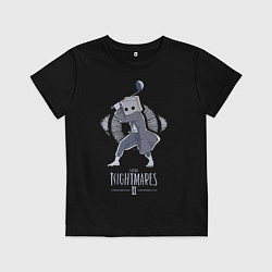 Футболка хлопковая детская LITTLE NIGHTMARES 2 МОНО, цвет: черный