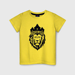 Футболка хлопковая детская KING LION, цвет: желтый