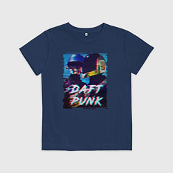 Футболка хлопковая детская Daft Punk, цвет: тёмно-синий