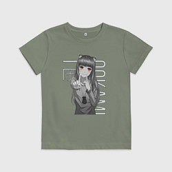 Футболка хлопковая детская Волчица и пряности, цвет: авокадо