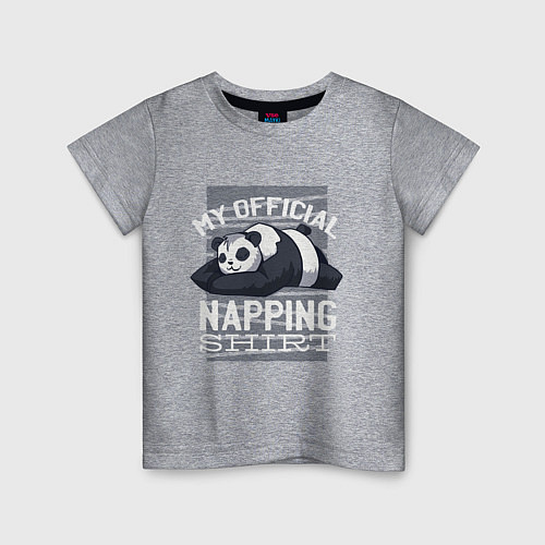 Детская футболка My Official Napping Shirt / Меланж – фото 1