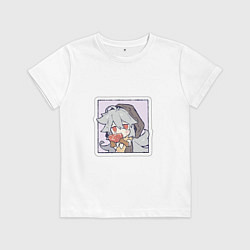 Футболка хлопковая детская Рэйзор, цвет: белый