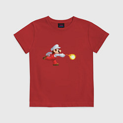 Футболка хлопковая детская Mario, цвет: красный