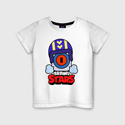 Футболка хлопковая детская STU СТУ Brawl Stars, цвет: белый