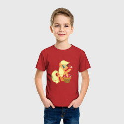 Футболка хлопковая детская Applejack, цвет: красный — фото 2