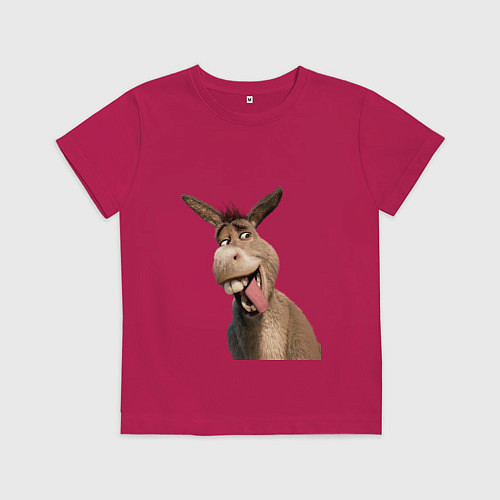 Детская футболка Шрек: Осел / Маджента – фото 1