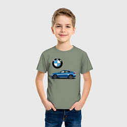 Футболка хлопковая детская BMW X6, цвет: авокадо — фото 2