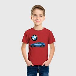 Футболка хлопковая детская BMW X6, цвет: красный — фото 2