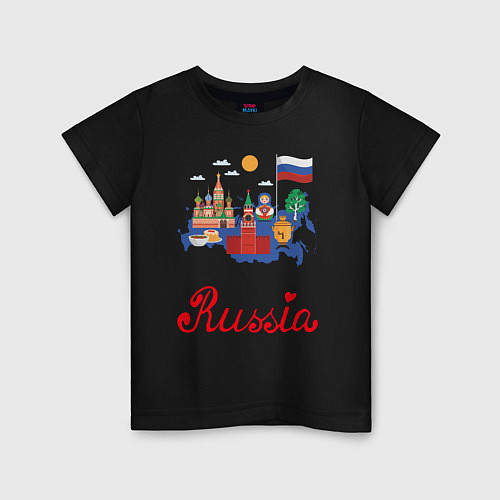 Детская футболка Патриот России / Черный – фото 1