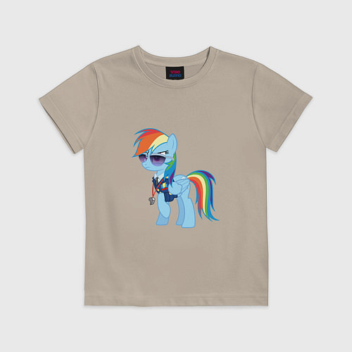 Детская футболка Pony - Rainbow Dash / Миндальный – фото 1