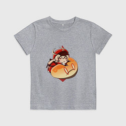 Футболка хлопковая детская Кли и ручной слайм, цвет: меланж