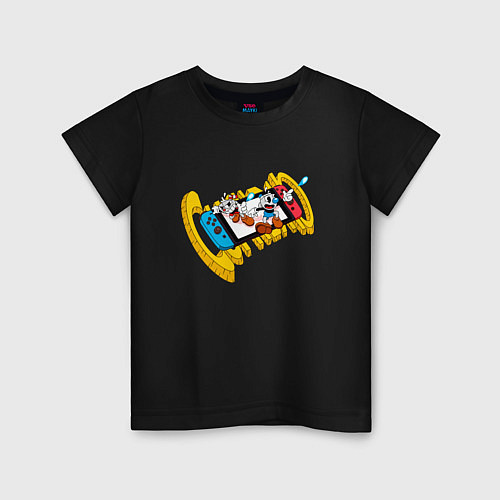 Детская футболка CUPHEAD / Черный – фото 1