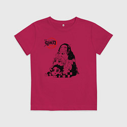 Футболка хлопковая детская Танджиро Зеницу Иноске Незуко, цвет: маджента