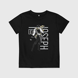 Футболка хлопковая детская ДжоДжо, цвет: черный