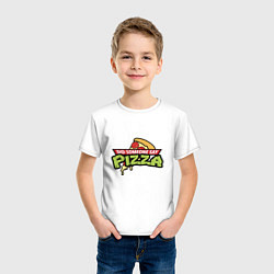 Футболка хлопковая детская Say Pizza, цвет: белый — фото 2
