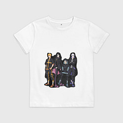 Футболка хлопковая детская Bleach girls and boys, цвет: белый