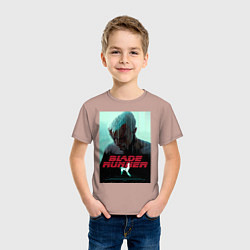 Футболка хлопковая детская Слезы в дожде Blade Runner, цвет: пыльно-розовый — фото 2