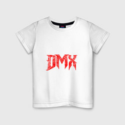 Футболка хлопковая детская Рэпер DMX логотип logo, цвет: белый