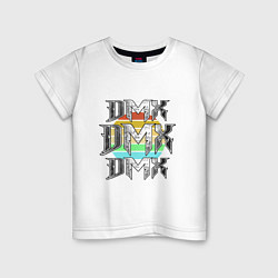 Футболка хлопковая детская DMX - Dark Man X, цвет: белый