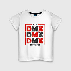 Футболка хлопковая детская DMX R I P, цвет: белый