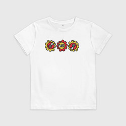 Футболка хлопковая детская На скейте в бесконечность, цвет: белый