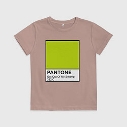 Футболка хлопковая детская Shrek: Pantone Color, цвет: пыльно-розовый