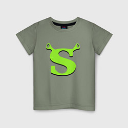 Футболка хлопковая детская Shrek: Logo S, цвет: авокадо