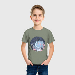 Футболка хлопковая детская Легоси и Хару, цвет: авокадо — фото 2