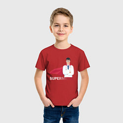 Футболка хлопковая детская Супер врач Super Doc Z, цвет: красный — фото 2