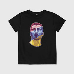 Футболка хлопковая детская Генрих Мхитарян, цвет: черный