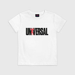 Футболка хлопковая детская ANIMAL UNIVERSAL ЭНИМАЛ, цвет: белый