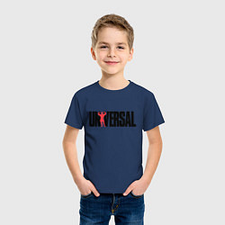 Футболка хлопковая детская ANIMAL UNIVERSAL ЭНИМАЛ, цвет: тёмно-синий — фото 2