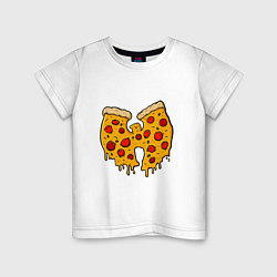 Футболка хлопковая детская Wu-Tang Pizza, цвет: белый