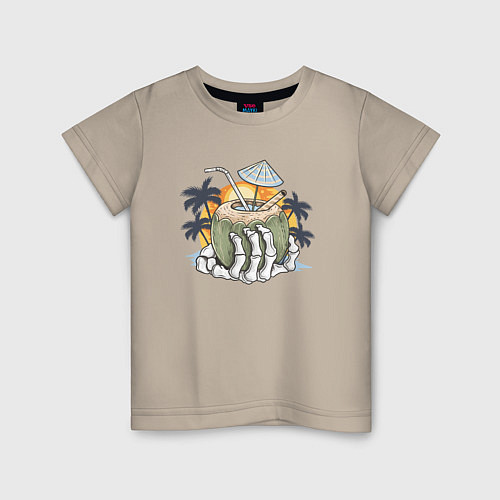 Детская футболка Тропический коктейль / Миндальный – фото 1
