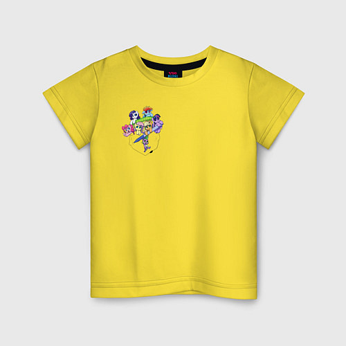 Детская футболка Пони в кармане / Желтый – фото 1