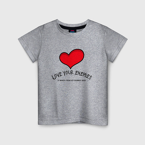 Детская футболка Love your / Меланж – фото 1