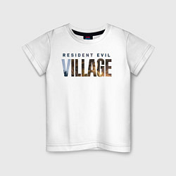 Футболка хлопковая детская Resident Evil 8 Village Logo, цвет: белый