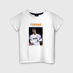 Футболка хлопковая детская Ферран Торрес Ferran Torres, цвет: белый