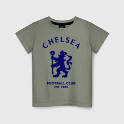 Футболка хлопковая детская Chelsea Est. 1905, цвет: авокадо