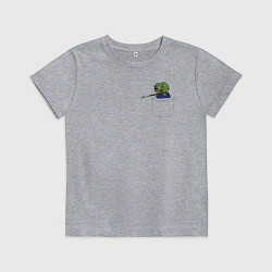 Футболка хлопковая детская Pepe sniper, цвет: меланж