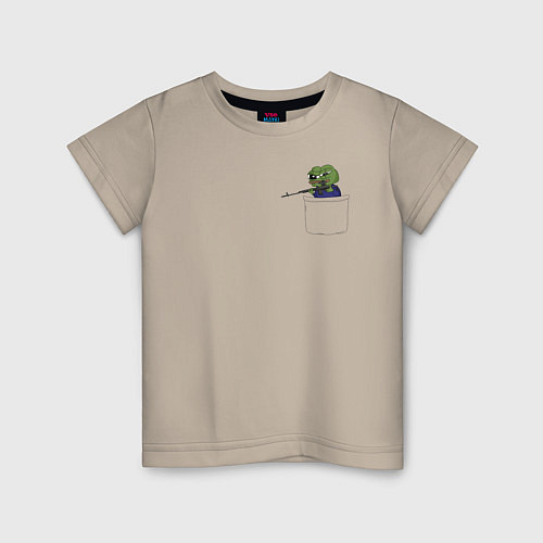 Детская футболка Pepe sniper / Миндальный – фото 1