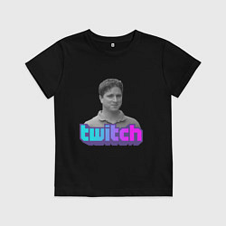 Футболка хлопковая детская Kappa, цвет: черный