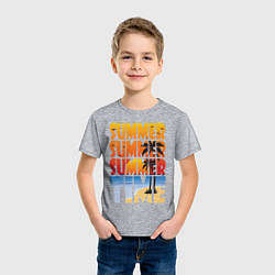 Футболка хлопковая детская SUMMER TIME, цвет: меланж — фото 2